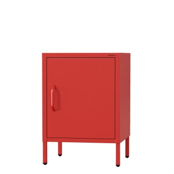 Table de chevet industrielle MIA, 424 x 595 x 400 mm, Modern: rouge