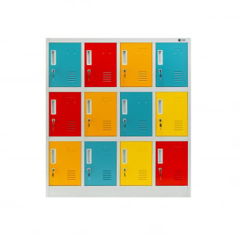 JAN NOWAK Kovová šatňová skriňa model OLA, 1090x1200x450, viac farebná, 12 boxov