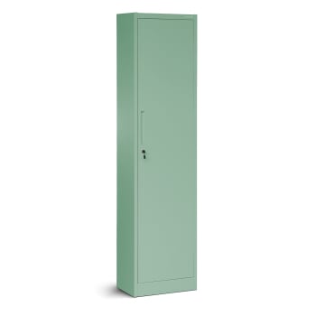 JAN NOWAK Wysoka szafka biurowa ALEX, 450 x 1850 x 400 mm, Fresh Style: pastelowy zielony 