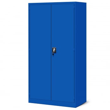 Plechová dílenská skříň se zásuvkami SZYMON, 920 x 1850 x 500 mm, modrá 