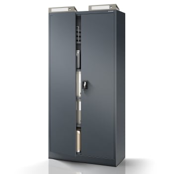 Armoire en métal verrouillable JAN H, 900 x 1950 x 400 mm, anthracite