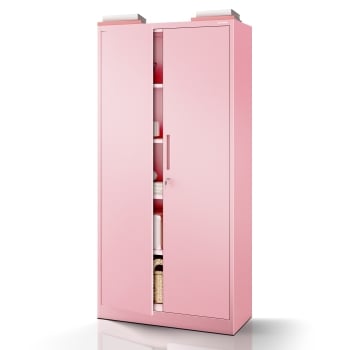 Aktenschrank für Personalakten JAN H, 900 x 1950 x 400 mm, Fresh Style: rosa