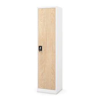 Büro Aktenschrank ALEX, 450 x 1850 x 400 mm, Eco Design: weiß/ sonoma eiche