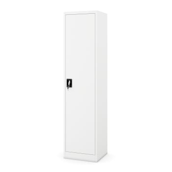 Büro Aktenschrank ALEX, 450 x 1850 x 400 mm, weiß