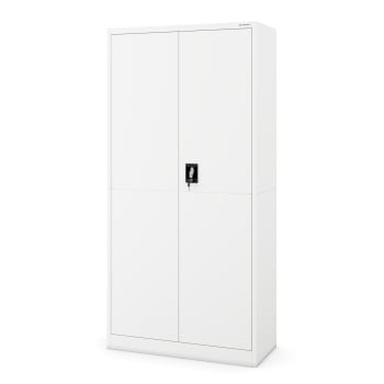 Metall-Lagerschrank DAWID, 900 x 1850 x 400 mm, Smart: weiß