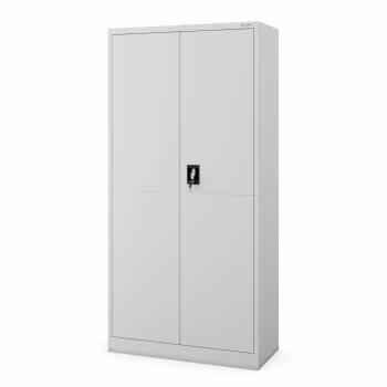 Abschließbarer Aktenschrank für Büro JAN, 900 x 1850 x 400 mm, Smart: grau