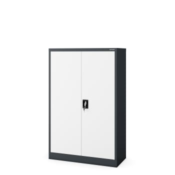 Aktenschrank Büroschrank KEVIN, 900 x 1400 x 400 mm, anthrazit-weiß 