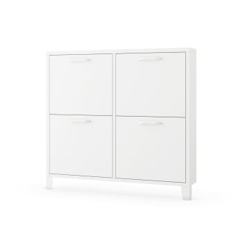 Schuhschrank schmal SHIRLEY 960 x 900 x 170 mm, weiß 