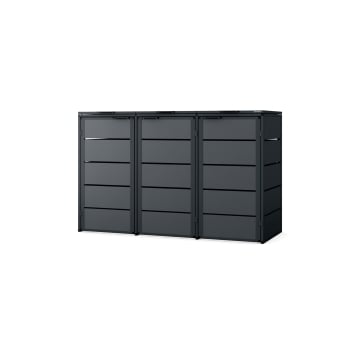 Zabudowa śmietnikowa 120L trzykomorowa, antracyt