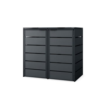 Zabudowa śmietnikowa 240L dwukomorowa, antracyt