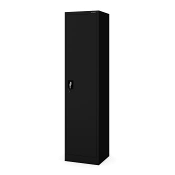 Armoire métallique à dossiers pour bureau ALEX, 450 x 1850 x 400 mm, noire