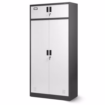 Multi-storage storage cabinet for clothes BORYS, 900 x 1850 x 500 mm, anthracite-white