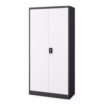 Abschließbarer Putzschrank DAWID 900 x 1850 x 450 mm, anthrazit-weiß