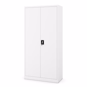 Weißer abschließbarer Putzschrank DAWID 900 x 1850 x 450 mm