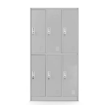 Kleiderspind mit 6 Abteilen IGOREK, 900 x 1500 x 450 mm, grau