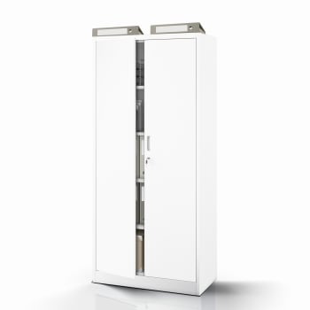 Metallschrank für Sozialräume JAN Compact 1750 x 800 x 400 mm, weiß
