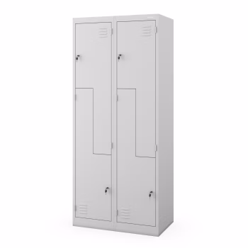 Dulap haine metalic tip L JULIA, 800 x 1850 x 450 mm, gri