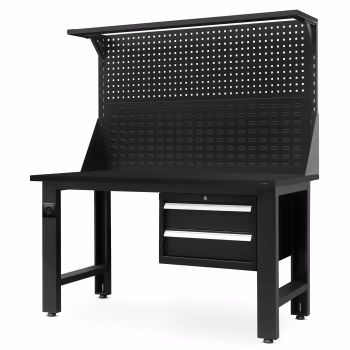 Werkbank LOGAN, 1500 x 1700 x 750 mm, All Black: schwarz