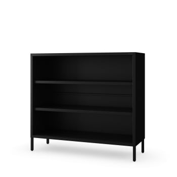 Schwarzes Metallregal mit Einlegeböden LUCA Modern 1000 x 900 x 350 mm