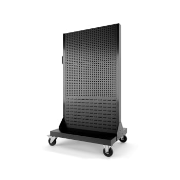 Werkzeugwand, Lochwand MARIUSZ, 965 x 1555 x 610 mm, All Black: schwarz