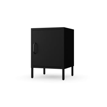 Schwarzer Metall-Nachttisch MIA Modern 424 x 595 x 400 mm