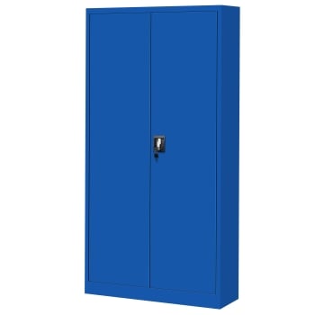 Armoire d'atelier en métal pour les outils, 7 étagères DAREK, 920 x 1850 x 500 mm, bleu