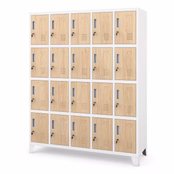 Szafa ze schowkami ROBERT, 1360 x 1720 x 450 mm, Eco Design: biała/dąb sonoma
