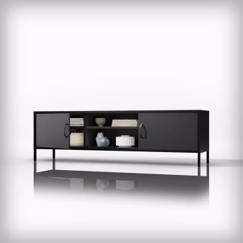 TV-Schrank XL ROSARIA 1700 x 400 x 500, Schwarz