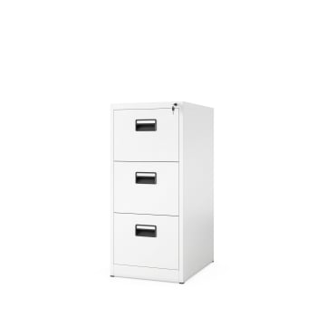 Aktenschrank mit 3 Schubladen SARA V3, 460 x 1020 x 620 mm, weiß