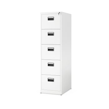 Aktenschrank mit 5 Schubladen SARA V5, 460 x 1630 x 620 mm, weiß