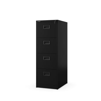 Aktenschrank mit 4 Schubladen SARA V4, 460 x 1320 x 620 mm, schwarz