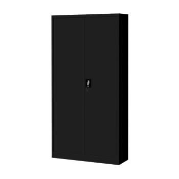 Metall-Aktenschrank für das Büro TOMASZ, 900 x 1850 x 450 mm, schwarz