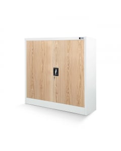 BEATA C001B szafa: biało RAL9003 - drewniana | Aktenschrank: weiß-holz | cabinet: white-woodgrain