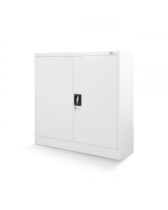 Metalowa szafka z półkami BEATA, 900 x 930 x 400 mm, biała