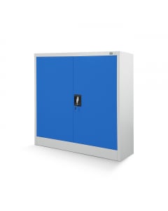 Mała szafka zamykana BEATA, 900 x 930 x 400 mm, szaro-niebieska