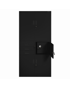 FILIP II C018S szafa: czarna RAL9005 | Aktenschrank: schwarz | cabinet: black H1850*W900*D400