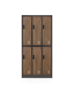 IGOR 3B2A szafa: antracyt RAL7016 - drewniana | Schließfachschrank: anthrazit-holz | cabinet: anthracite-woodgrain H1850*W900*D450