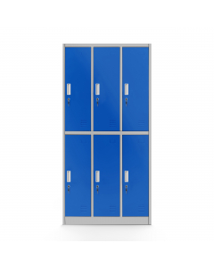 IGOR 3B2A szafa: szara RAL7035 - niebieska RAL5017 | Schließfachschrank: grau-blau | cabinet: light grey-blue H1850*W900*D450