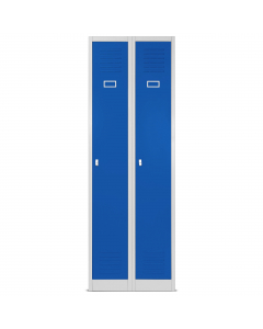 KACPER II 2B1A szafa: szara RAL7035 - niebieska RAL5017 | Garderobenschrank: grau-blau | cabinet: light grey-blue H1800*W600*D500