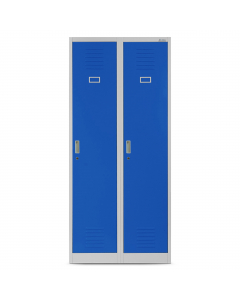 KACPER 2B1A szafa: szara RAL7035 - niebieska RAL5017 | Garderobenschrank: grau-blau | cabinet: light grey-blue H1800*W800*D500
