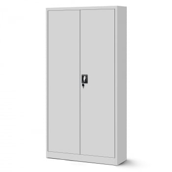 Satz 4x abschließbarer Aktenschrank für Büro JAN, 900 x 1850 x 400 mm, grau