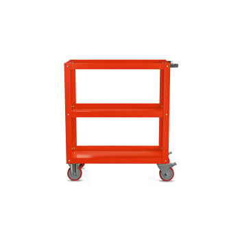 Dílenský vozík s policemi na nářadí HUGO, 700 x 816 x 400 mm, červený 