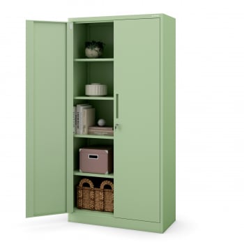 Szafa biurowa JAN, 900 x 1850 x 400 mm, Fresh Style: pastelowy zielony