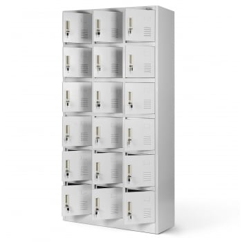 Compartment storage cabinet KAROL, 900 x 1850 x 400 mm, grey