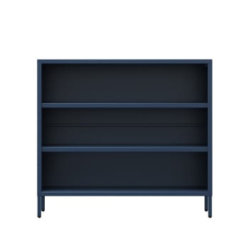 Low bookshelf LUCA, 1000 x 900 x 350 mm, Modern: dark blue