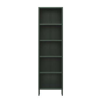 Tall bookcase MARIO, 500 x 1800 x 350 mm, Modern: bottle green