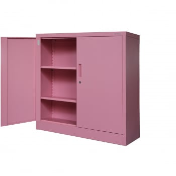 JAN NOWAK Armoire à étagères BEATA, 900 x 930 x 400 mm Fresh Style : rose poudré