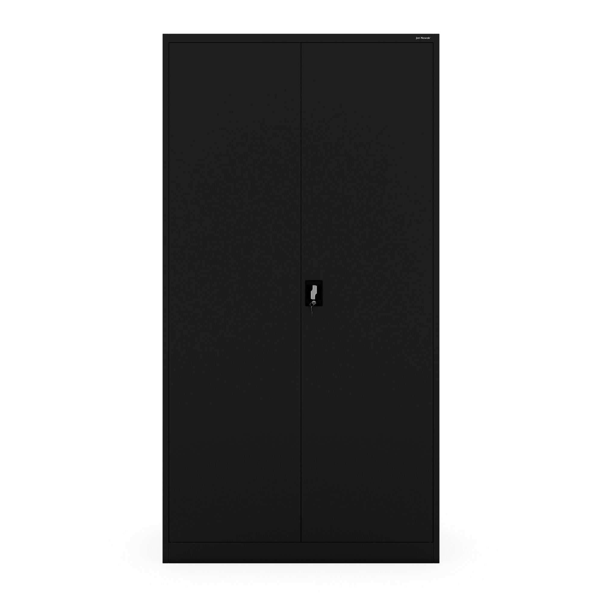 Hoge zwarte metalen kantoorkast, 1150x2200x400 mm: : JAN II H2200