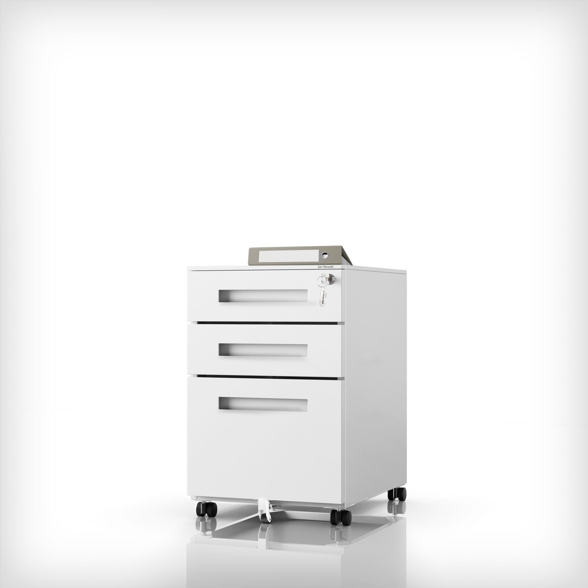 Ladeblok onder bureau grijs, 390x600x500 mm: KATE