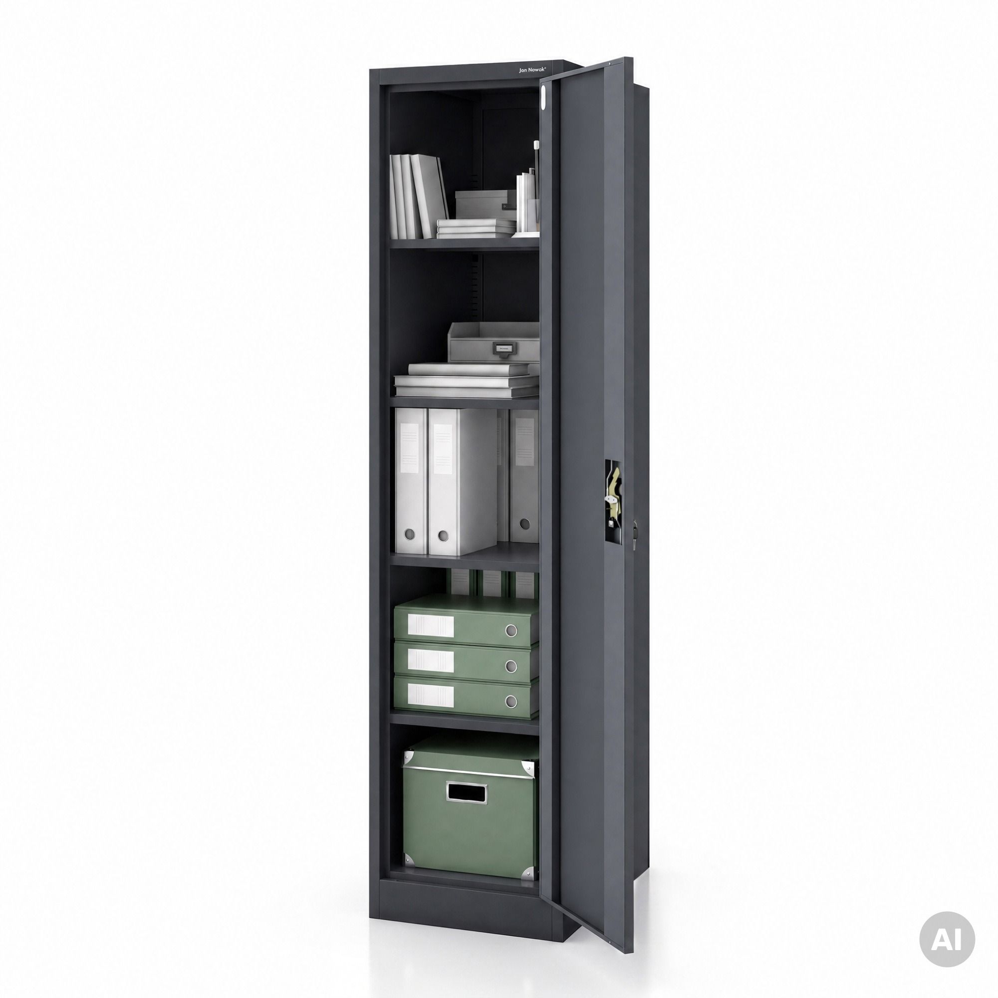 Dossierkast kaartsysteem afsluitbaar antraciet, 450x1850x600 mm: ALEX D600
